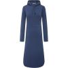 imageWenVen Womens Long Hoodie Dress Thicken Fleece Lined Pullover SweatshirtBlue