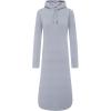 imageWenVen Womens Long Hoodie Dress Thicken Fleece Lined Pullover SweatshirtGrey