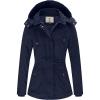 imageWenVen Womens Winter Thicken Cotton Coat Warm Parka Jacket with Removable HoodBlue