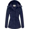 imageWenVen Womens Winter Thicken Cotton Coat Warm Parka Jacket with Removable HoodNavy