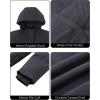 imageWenVen Womens Winter Hooded Long Coat Waterproof Warm Thick Puffer JacketDark Grey