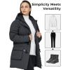 imageWenVen Womens Winter Hooded Long Coat Waterproof Warm Thick Puffer JacketDark Grey