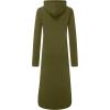 imageWenVen Womens Long Hoodie Dress Thicken Fleece Lined Pullover SweatshirtGreen