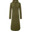 imageWenVen Womens Long Hoodie Dress Thicken Fleece Lined Pullover SweatshirtGreen