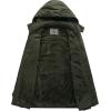 imageWenVen Mens Winter Thicken Cotton Parka Jacket Warm Coat with Removable HoodGreen