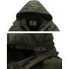 imageWenVen Mens Winter Thicken Cotton Parka Jacket Warm Coat with Removable HoodGreen
