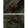 imageWenVen Mens Winter Thicken Cotton Parka Jacket Warm Coat with Removable HoodGreen
