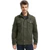 imageWenVen Mens Military Jacket Fleece Lined Winter Puffer Coat Cotton Windbreaker ParkaArmy Green