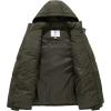 imageWenVen Mens Warm Puffer Jacket Thicken Padded Winter Coat with Detachable HoodArmy Green