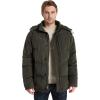 imageWenVen Mens Warm Puffer Jacket Thicken Padded Winter Coat with Detachable HoodArmy Green