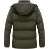imageWenVen Mens Warm Puffer Jacket Thicken Padded Winter Coat with Detachable HoodArmy Green