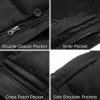 imageWenVen Mens Warm Puffer Jacket Thicken Padded Winter Coat with Detachable HoodBlack
