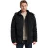 imageWenVen Mens Warm Puffer Jacket Thicken Padded Winter Coat with Detachable HoodBlack