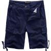 image:imageWenVen Mens Cotton Twill Cargo Shorts Classic Relaxed Fit Reg and Big amp Tall Sizes2021 Blue