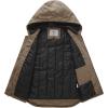 image:imageWenVen Mens Quilted Lined Multi Pockets Casual Vest with Hood