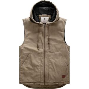 image:imageWenVen Mens Quilted Lined Multi Pockets Casual Vest with Hood