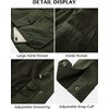 image:imageWenVen Womens Casual Cotton Military Jacket Lightweight Hooded Anorak CoatArmy Green