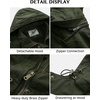 image:imageWenVen Womens Casual Cotton Military Jacket Lightweight Hooded Anorak CoatArmy Green