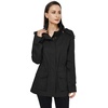 image:imageWenVen Womens Casual Cotton Military Jacket Lightweight Hooded Anorak CoatBlack