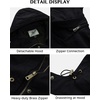 image:imageWenVen Womens Casual Cotton Military Jacket Lightweight Hooded Anorak CoatBlack