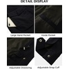 image:imageWenVen Womens Casual Cotton Military Jacket Lightweight Hooded Anorak CoatBlack