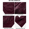 image:imageWenVen Womens Casual Cotton Military Jacket Lightweight Hooded Anorak CoatDeep Wine