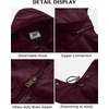 image:imageWenVen Womens Casual Cotton Military Jacket Lightweight Hooded Anorak CoatDeep Wine