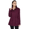 image:imageWenVen Womens Casual Cotton Military Jacket Lightweight Hooded Anorak CoatDeep Wine