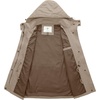 image:imageWenVen Womens Casual Cotton Military Jacket Lightweight Hooded Anorak CoatKhaki