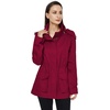 image:imageWenVen Womens Casual Cotton Military Jacket Lightweight Hooded Anorak CoatRed