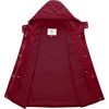 image:imageWenVen Womens Casual Cotton Military Jacket Lightweight Hooded Anorak CoatRed