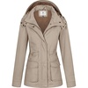 image:imageWenVen Womens Casual Cotton Military Jacket Lightweight Hooded Anorak CoatKhaki