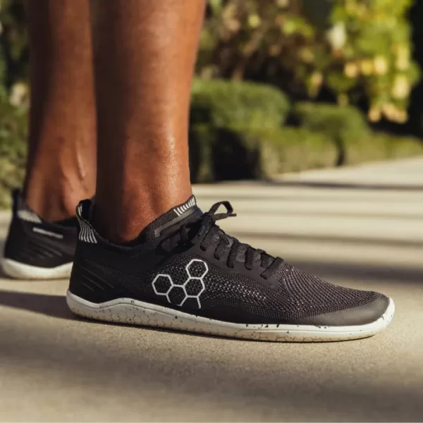 Vivobarefoot Geo Racer Knit Mens Vegan UltraLight Trainers with Barefoot Sole ObsidianVivobarefoot Geo Racer Knit Mens Vegan UltraLight Trainers with Barefoot Sole Obsidian