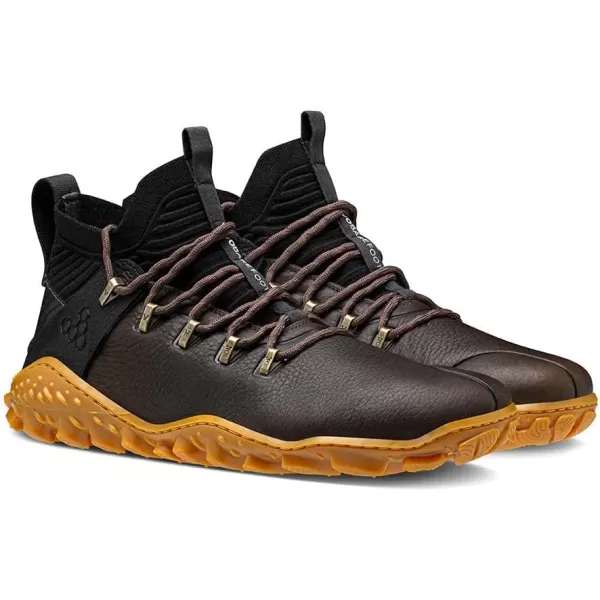 Vivobarefoot Magna Forest ESC Mens Leather and Wool Hiking Trainers with Barefoot SoleBracken