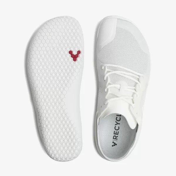 Vivobarefoot Primus Lite III Womens Vegan Light Breathable Shoe with Barefoot SoleBright White