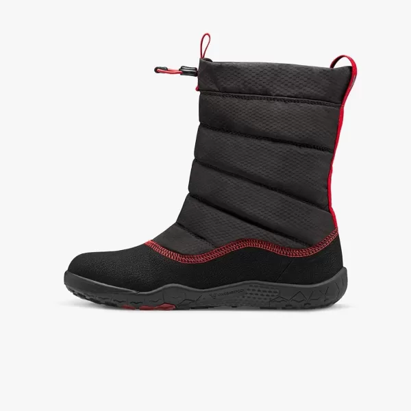 Vivobarefoot Lumi FG Junior Barefoot Shoe Flexible and Water Resistant Winter Boot with Firm Ground Grip SoleObsidian