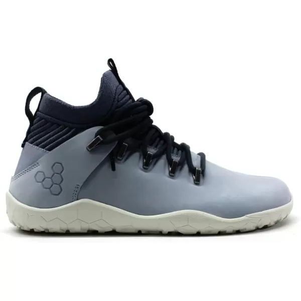 Vivobarefoot Magna FG Womens Leather and Wool Hiking Trainers with Barefoot SoleHaze Blue