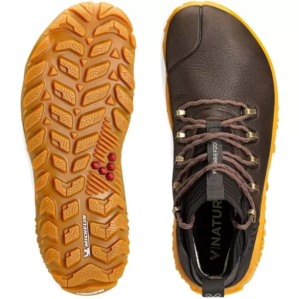 Vivobarefoot Magna Forest ESG Womens Leather and Wool Hiking Trainers with Barefoot SoleBracken