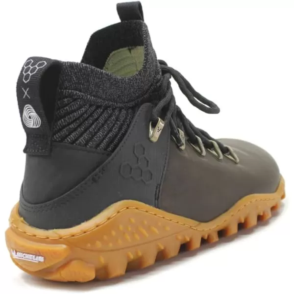 Vivobarefoot Magna Forest ESG Womens Leather and Wool Hiking Trainers with Barefoot SoleBracken Bracken