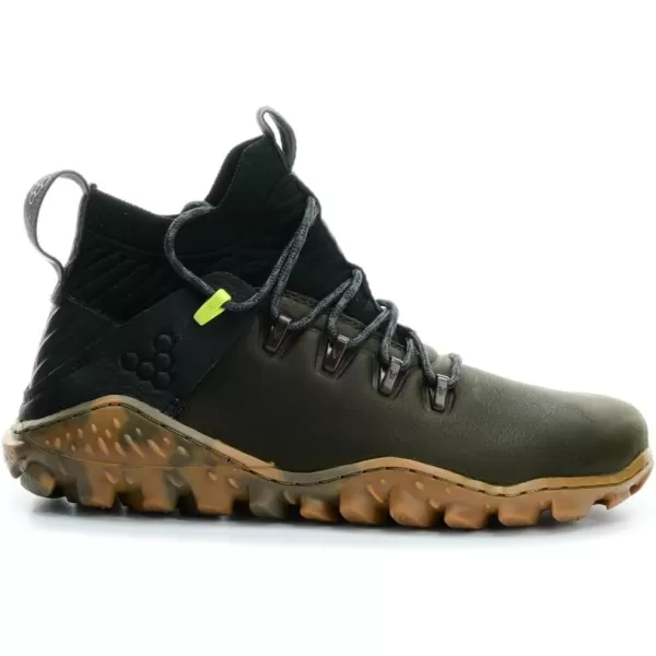 Vivobarefoot Magna Forest ESG Womens Leather and Wool Hiking Trainers with Barefoot SoleBracken Lime