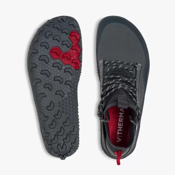 Vivobarefoot Magna Lite WR SG Mens Vegan Light Breathable Shoe with Barefoot SoleCharcoal