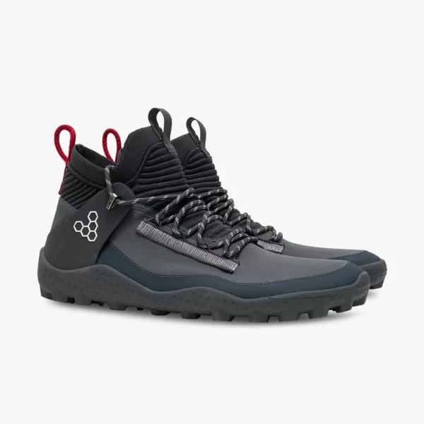 Vivobarefoot Magna Lite WR SG Mens Vegan Light Breathable Shoe with Barefoot SoleCharcoal