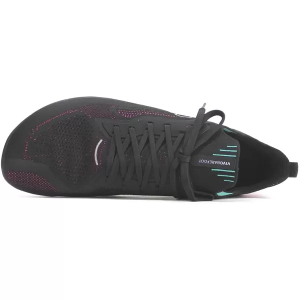 Vivobarefoot Mens LowTop TrainersObsidian Vibrant Pink