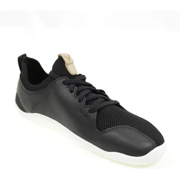 Vivobarefoot Primus Knit Womens Leather Premium Lifestyle Shoe with Barefoot SoleBlack