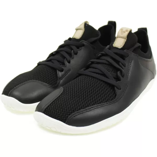 Vivobarefoot Primus Knit Womens Leather Premium Lifestyle Shoe with Barefoot SoleBlack