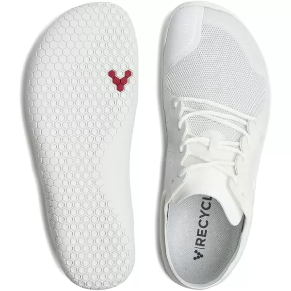 Vivobarefoot Primus Lite III Mens Vegan Light Breathable Shoe with Barefoot SoleBright White