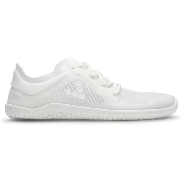 Vivobarefoot Primus Lite III Mens Vegan Light Breathable Shoe with Barefoot SoleBright White