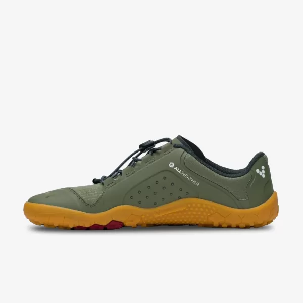 Vivobarefoot Primus Trail II FG Womens All Weather OffRoad Shoe with Barefoot Firm Ground SoleBotanical Green