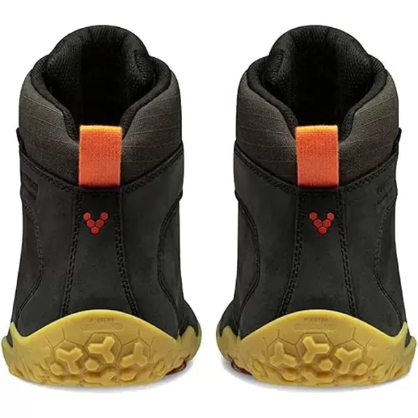 Vivobarefoot Tracker II FG Mens Leather Waterproof Hiking Boot With Barefoot Firm Ground Sole and Thermal ProtectionObsidian