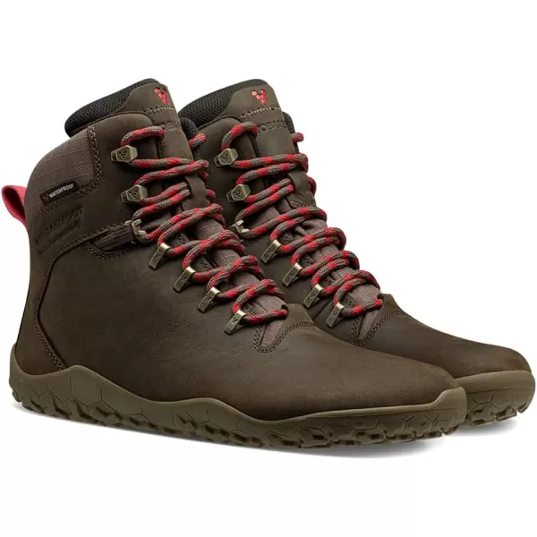 Vivobarefoot Tracker II FG Womens Leather Hiking Boot With Barefoot Firm Ground Sole and Thermal ProtectionBracken